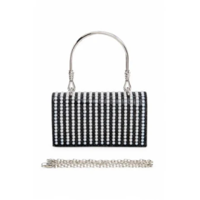 Pearl Accent Top Handle Convertible Clutch
