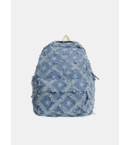 Star Denim Backpack Bag