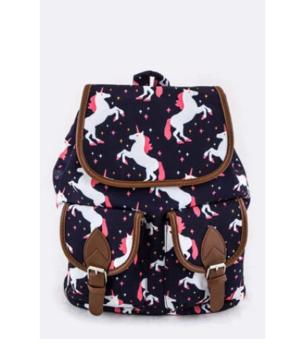 Unicorn Pattern Backpack