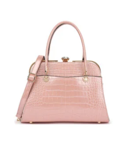 Croco Patent Leather with Rhinestones Satchel