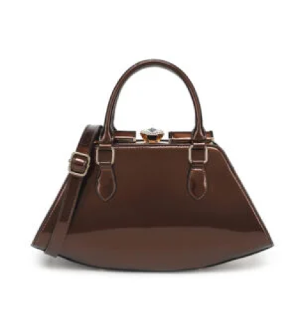 Patent Leather Frame Satchel