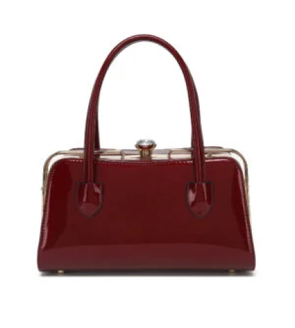 Patent Leather Frame Satchel