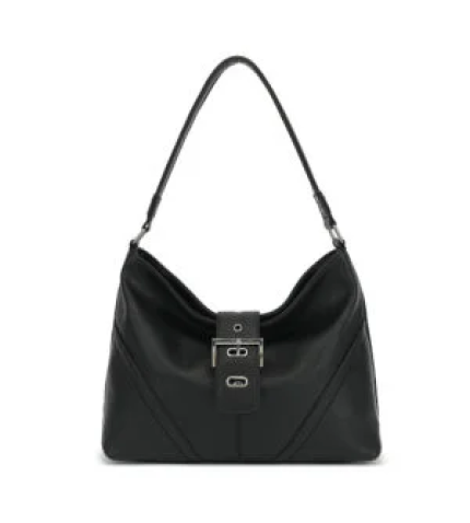 SLOUCHY HOBO WITH BUCKLE TAB OVER