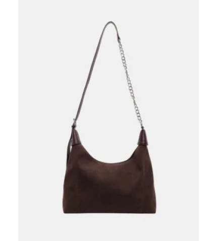 Suede Adjustable Strap Shoulder Bag