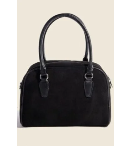 Fame Faux Leather Handle Boxy Handbag